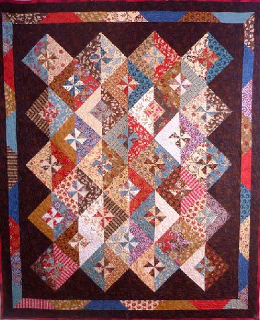 Big Jellyroll Pinwheels Quilt