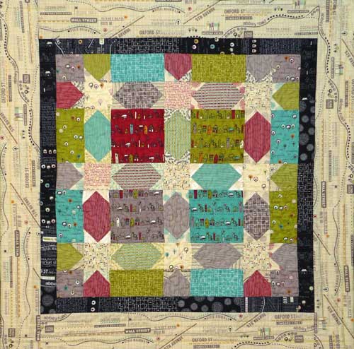 Big Charm Pack Starry Sashing Quilt