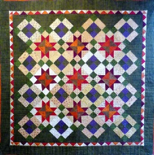 Big Jellyroll Stars Quilt Square